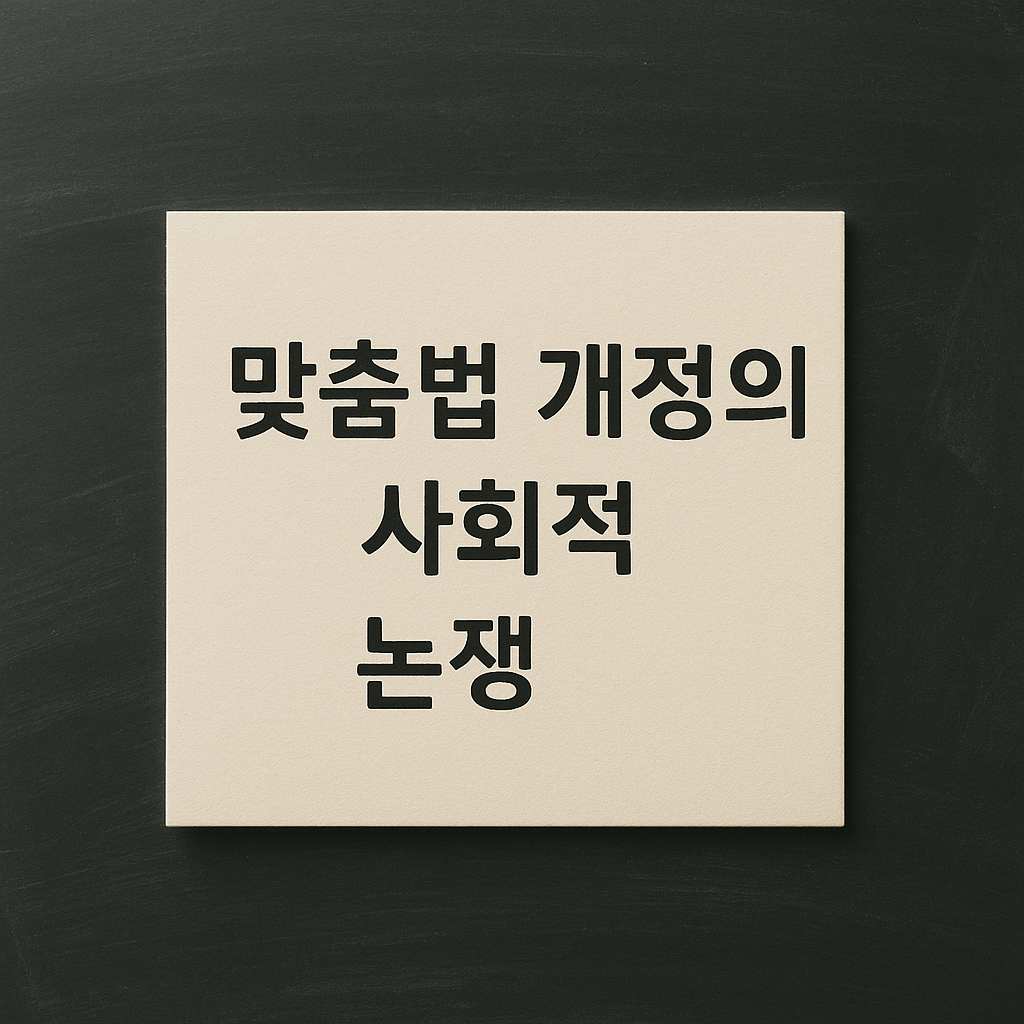 맞춤법 개정의 사회적 논쟁