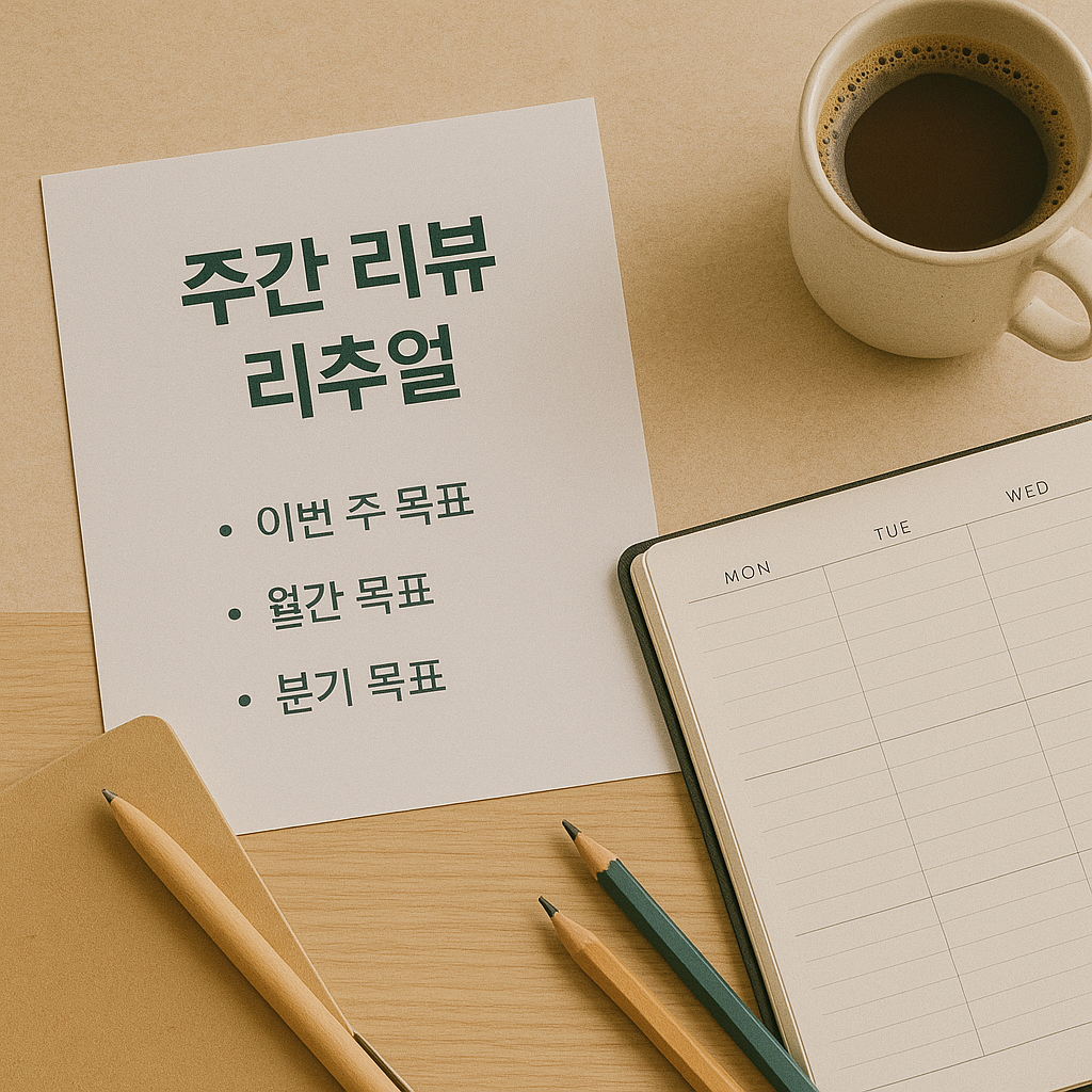 주간 리뷰 리추얼: 월&middot;분기 목표와 연결하는 요령