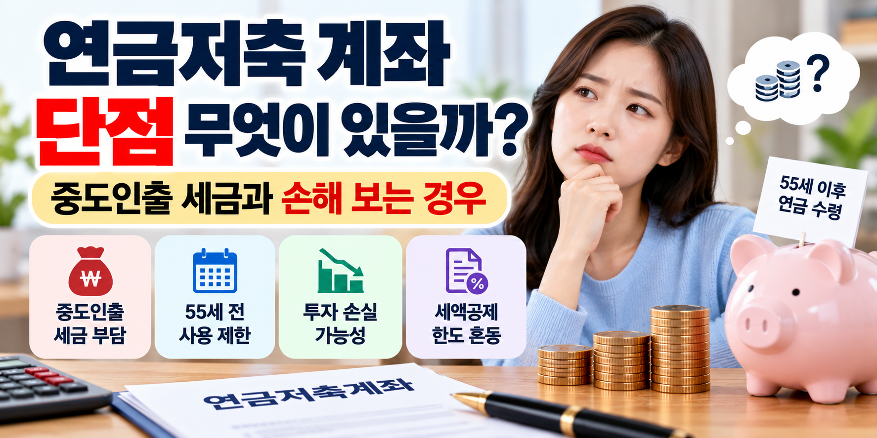 연금저축 계좌 단점과 중도인출 세금