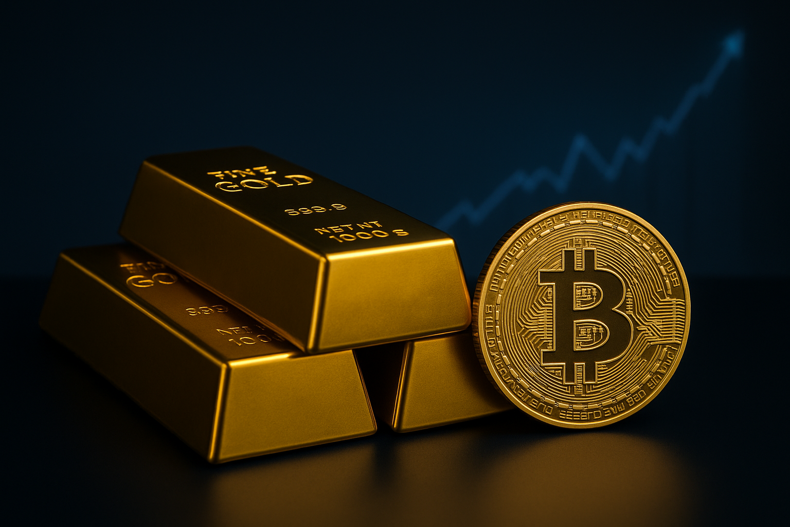 금과 비트코인 이미지