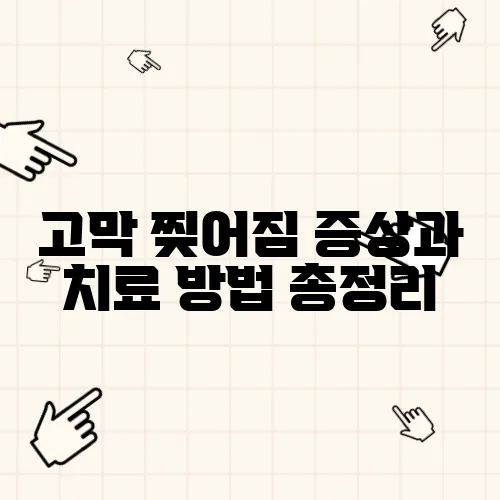 고막 찢어짐 증상과 치료 방법 총정리