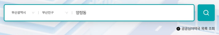 휴일지킴이약국 사이트 검색창