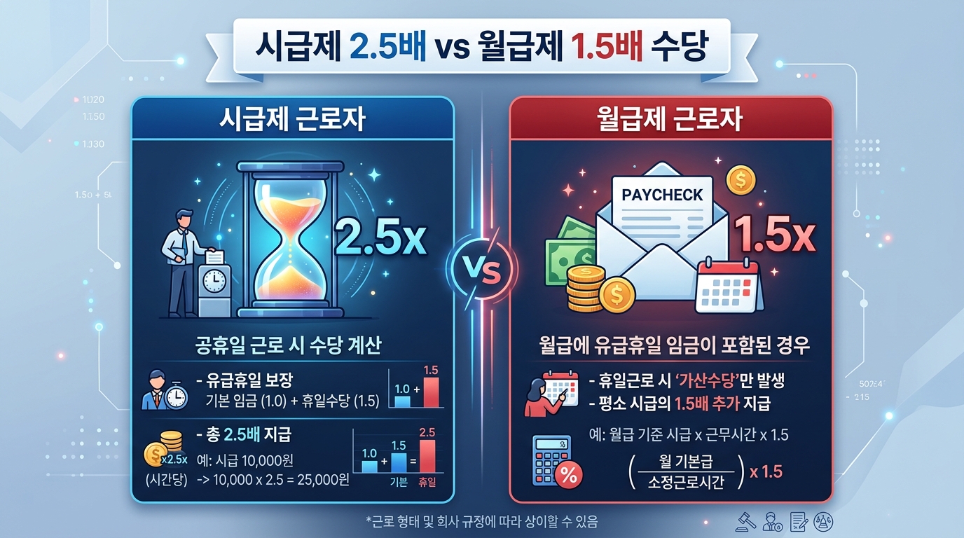 노동절(근로자의 날) 출근 수당 2.5배