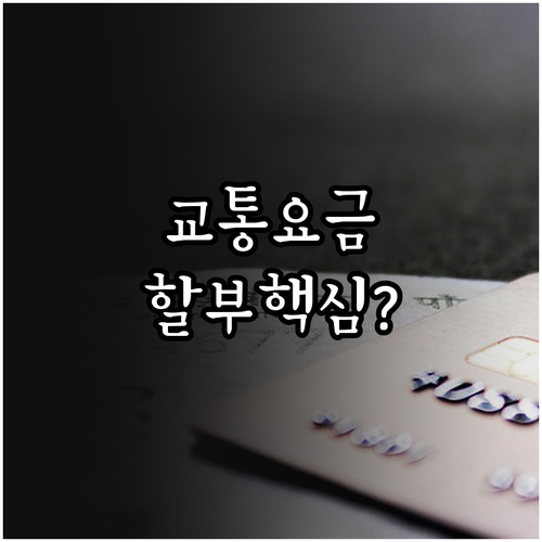 후불교통 요금 할부 전환 공식 채널 ..