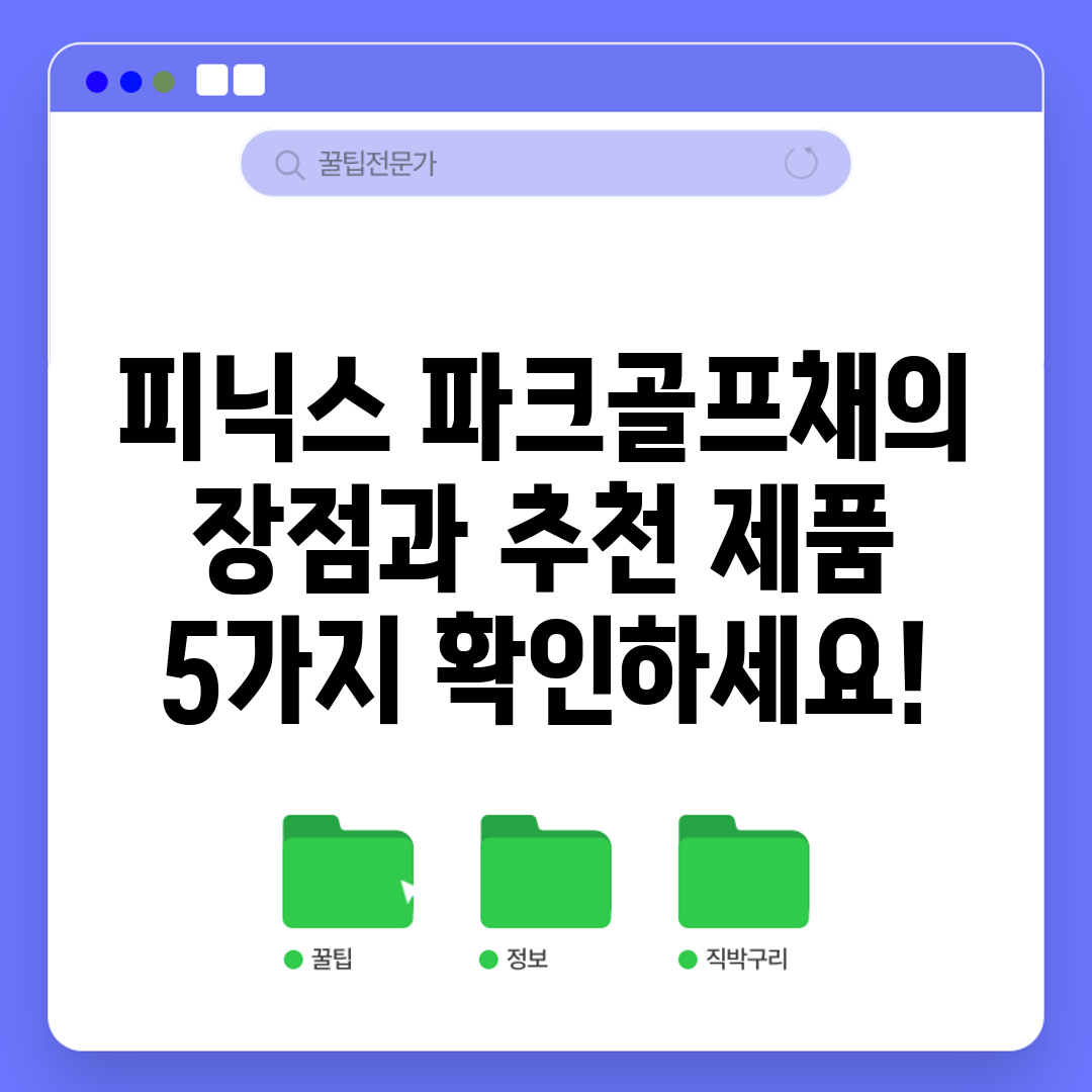 피닉스 파크골프채의 장점과 추천 제품 5가지 확인하세요
