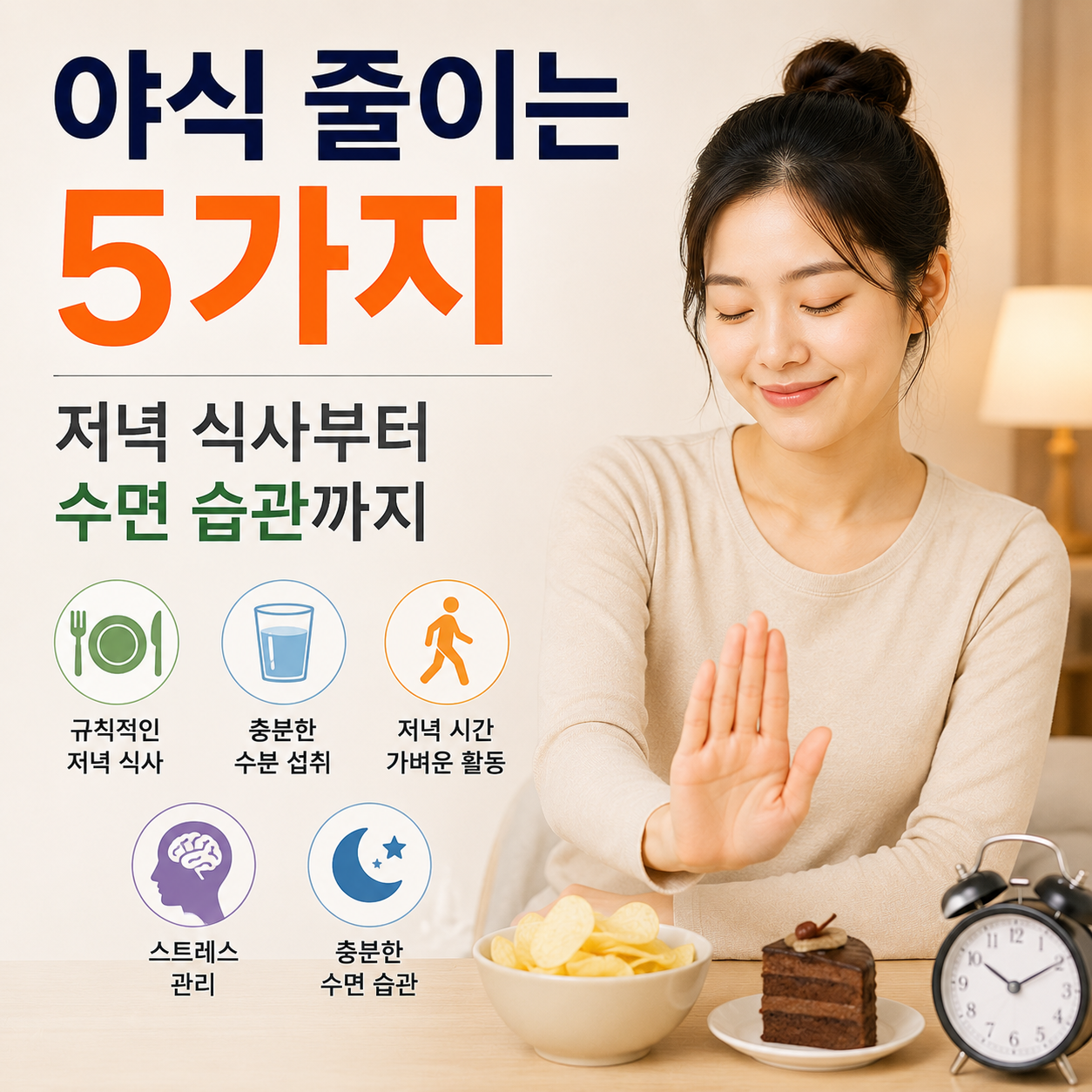 야식 줄이는 방법 5가지