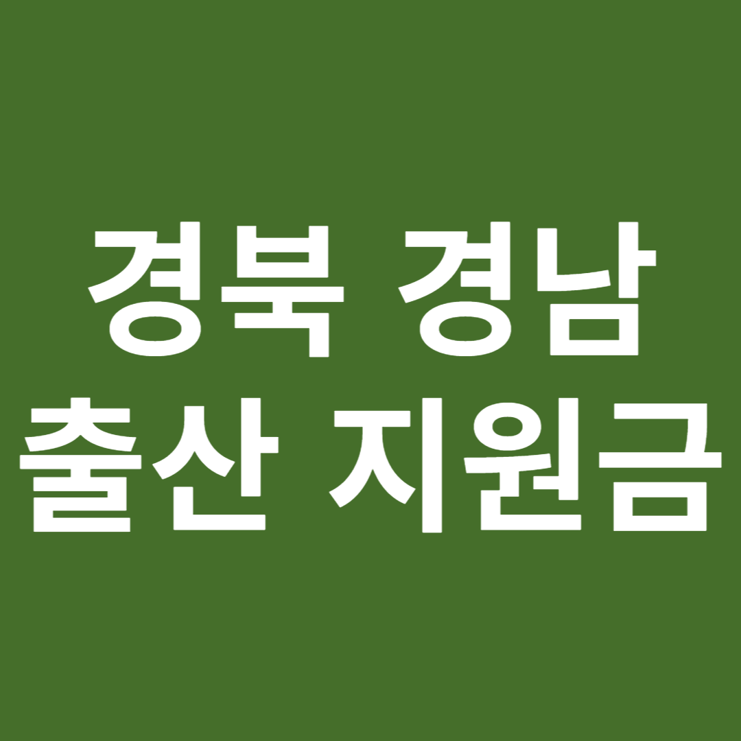 경북 경남 출산지원금