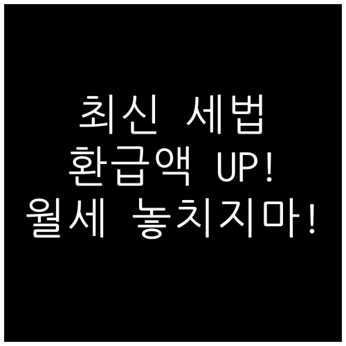월세액 연금계좌 한도 상향! 최신 세..
