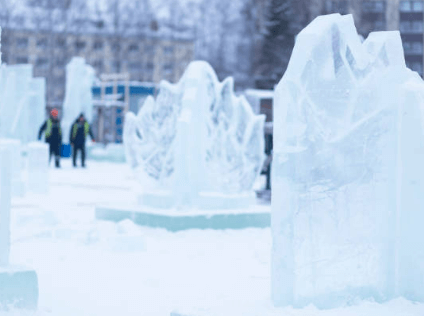 삿포로 눈 축제 얼음 조각
