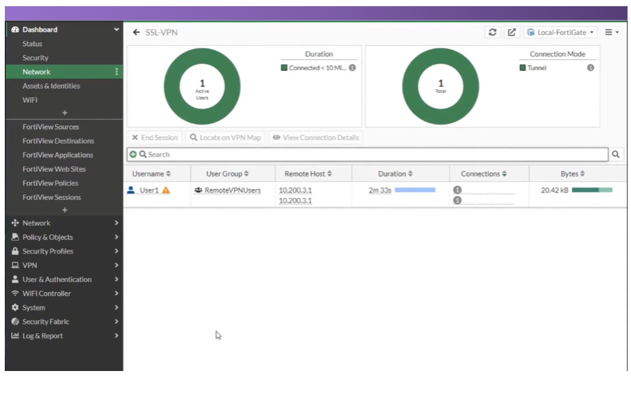 SSL Client를 통한 SSL VPN 연결 테스트