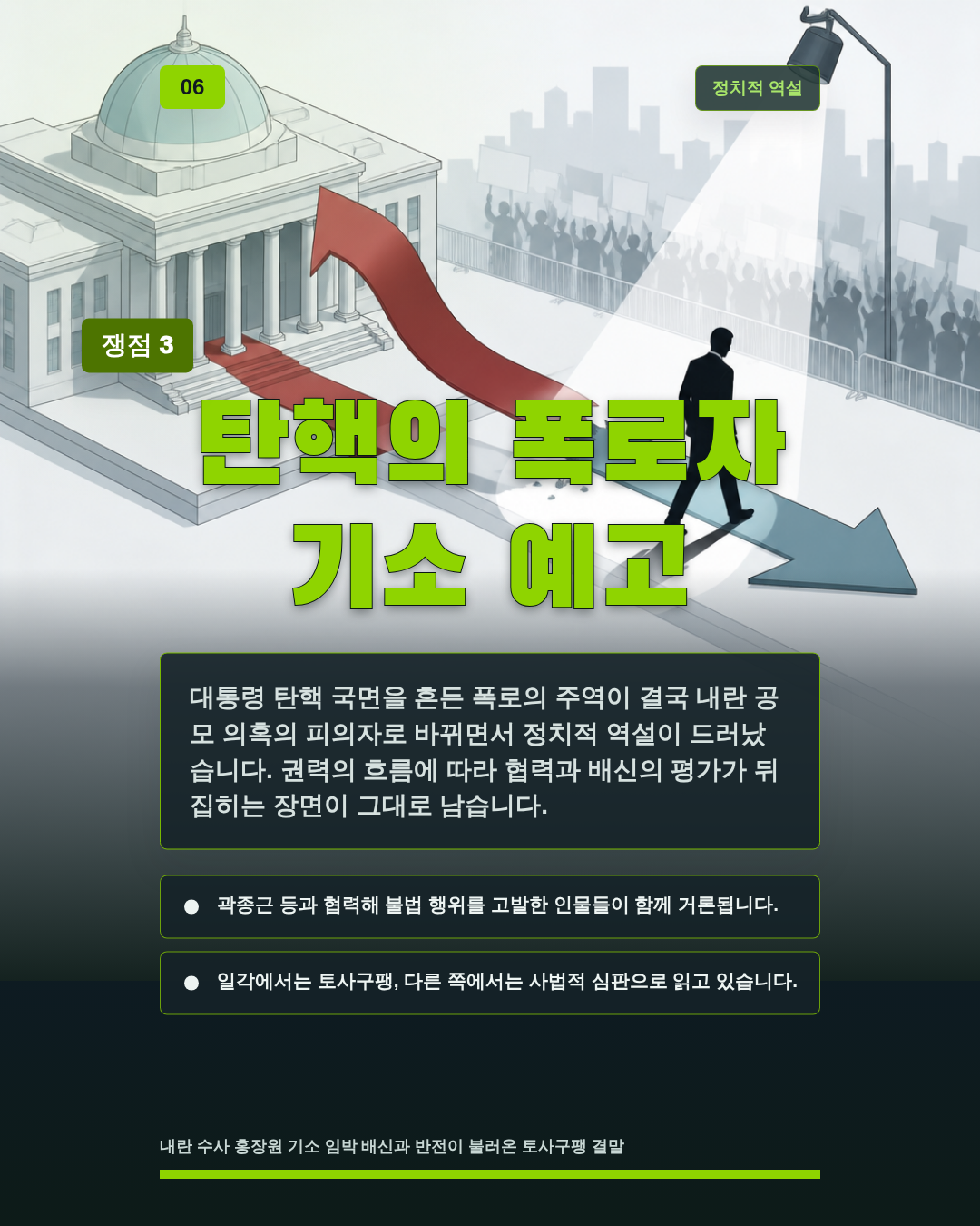 탄핵의 폭로자 기소 예고