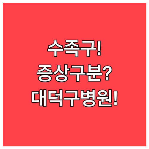 수족구 증상 구분부터 대전 대덕구 병..