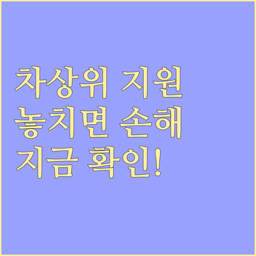 전라북도 차상위계층 지원금: 놓치면 ..