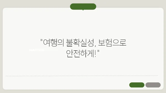 여행자 보험으로 내 여행을 본호하라