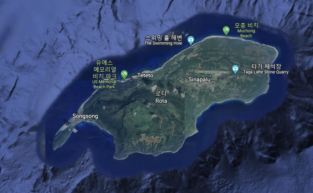 구글어스에서 본 로타섬의 위치