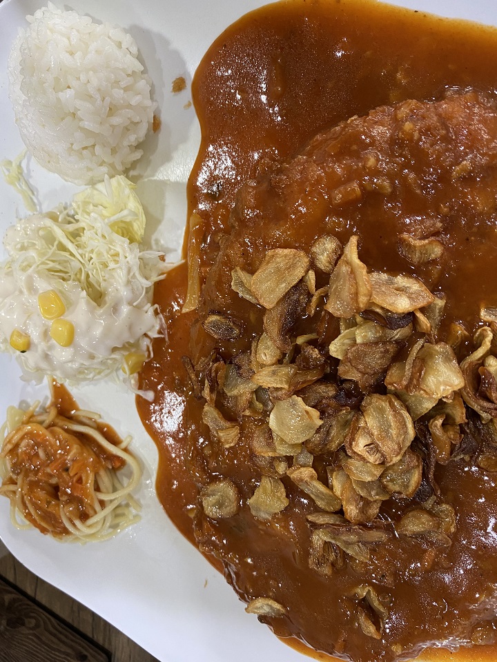 칠리마늘-돈까스