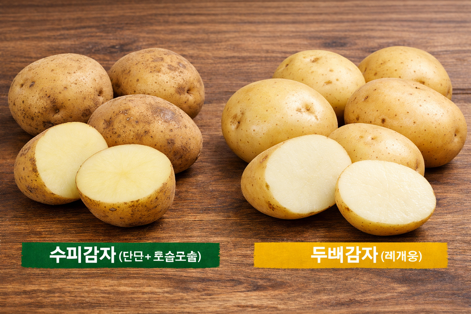 수미감자와 두백감자