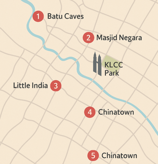 쿠알라룸푸르 지도 사진