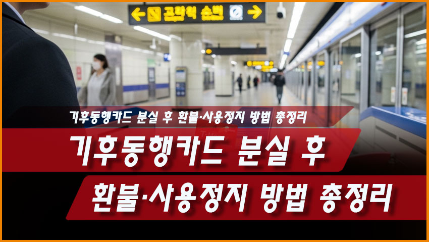 기후동행카드 분실 후 환불·사용정지 방법 총정리