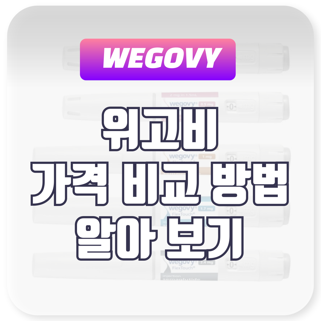 위고비 가격 비교 방법 알아두기