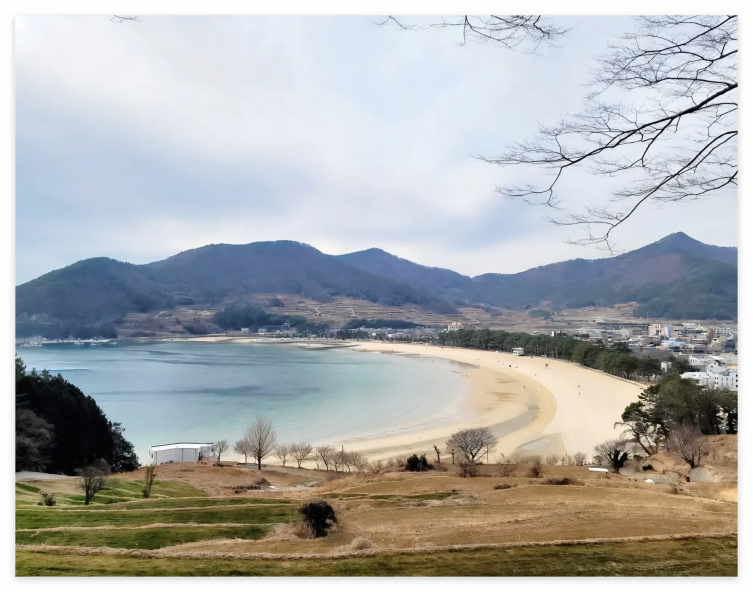 초승달 해변이 한눈에