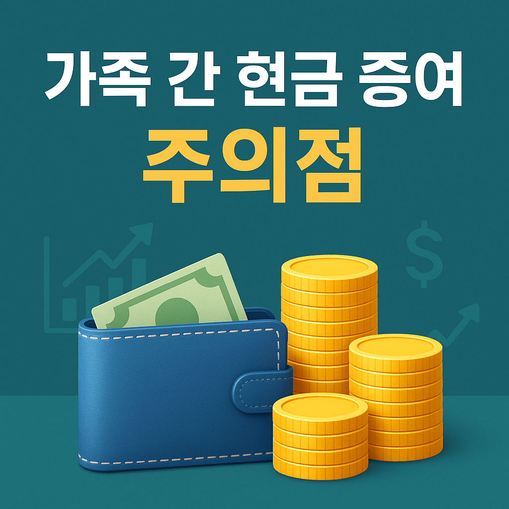가족간 현금 증여 주의점