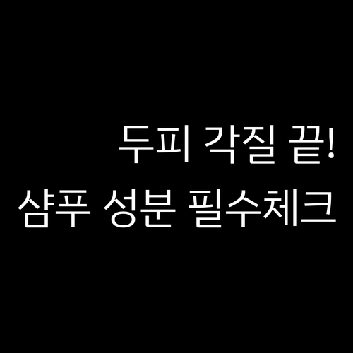 환절기 두피 각질 관리법과 타입별 샴..