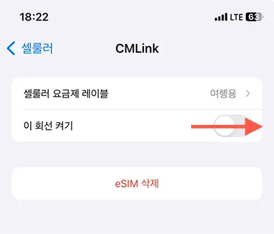 셀룰러 설정 사진