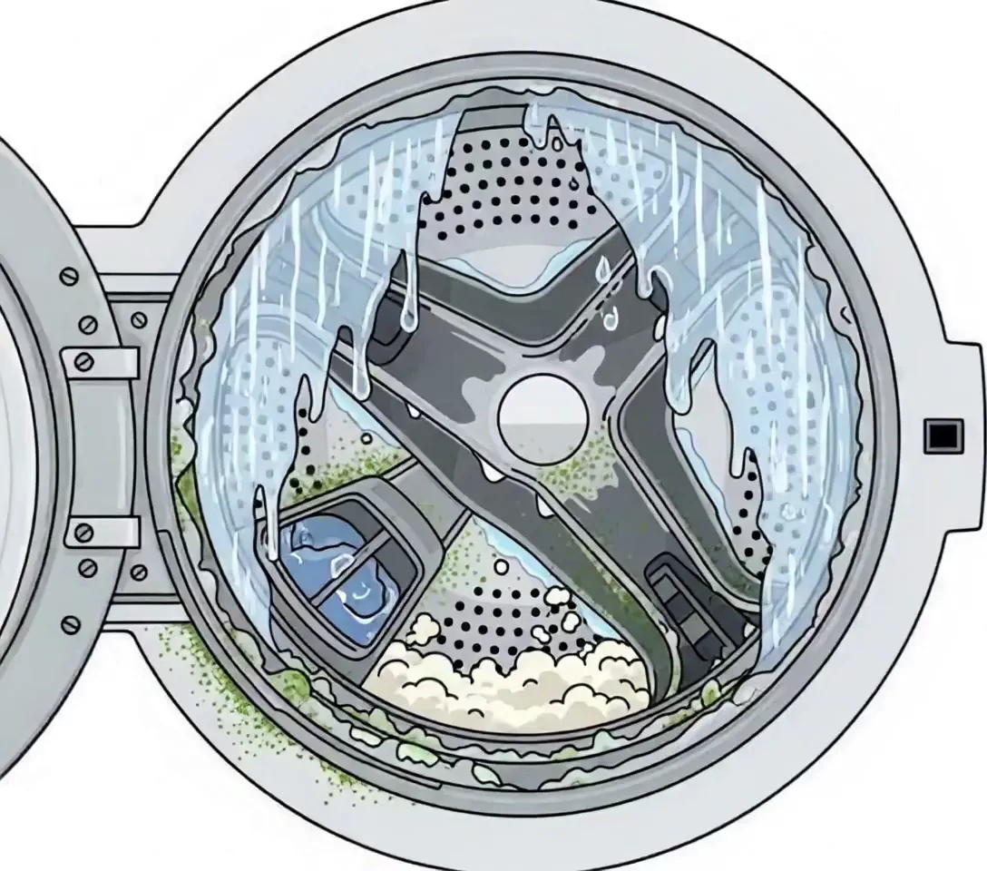 세탁기 내부 습기 축적