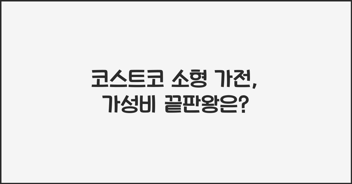 코스트코 소형 가전