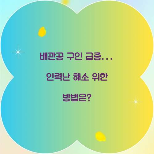 배관공 구인