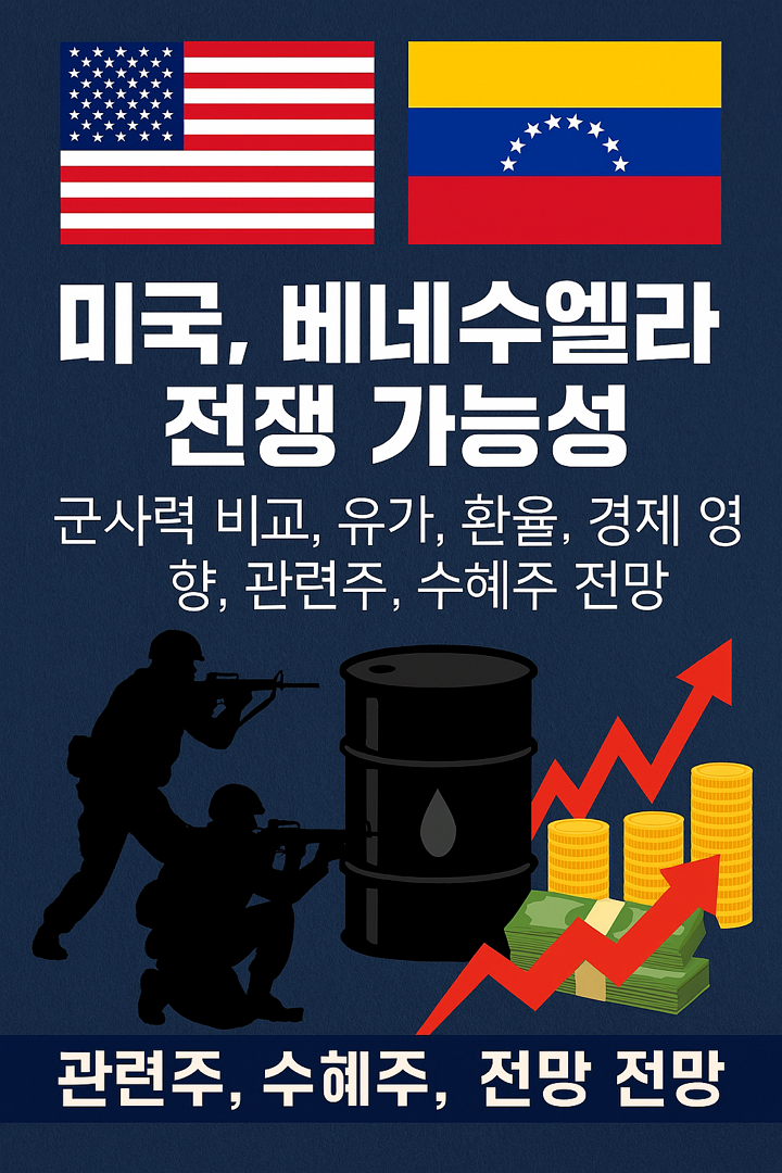 미국, 베네수엘라 전쟁 가능성, 군사력 비교, 유가, 환율, 경제 영향, 관련주, 수혜주, 전망