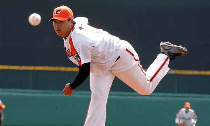 류현진-투구-모습