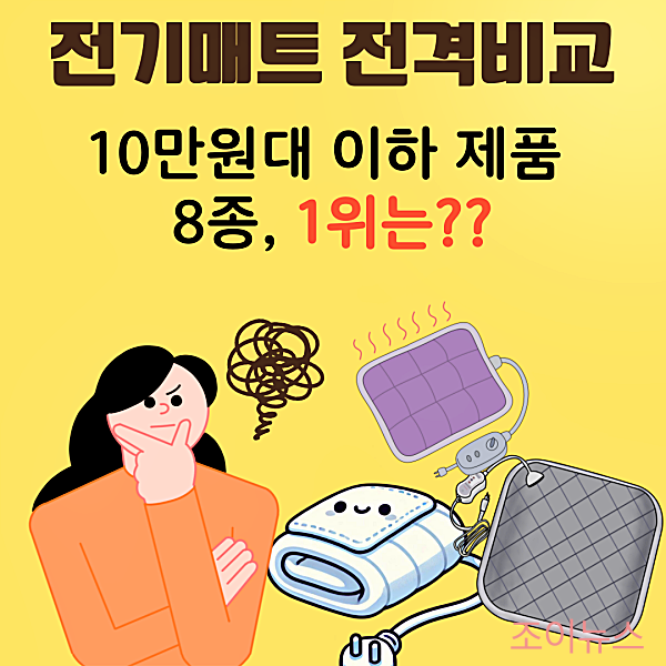 전기매트 10만원대 이하 제품 전격비교, 1위는??