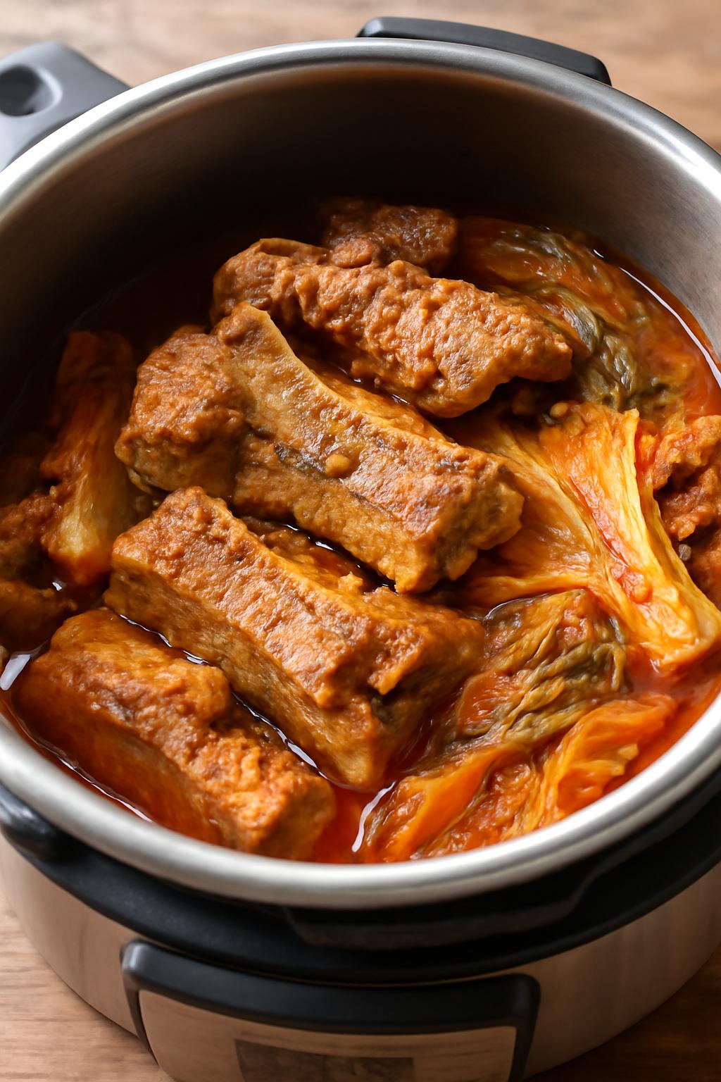 돼지갈비 김치찜 만드는법 압력솥
