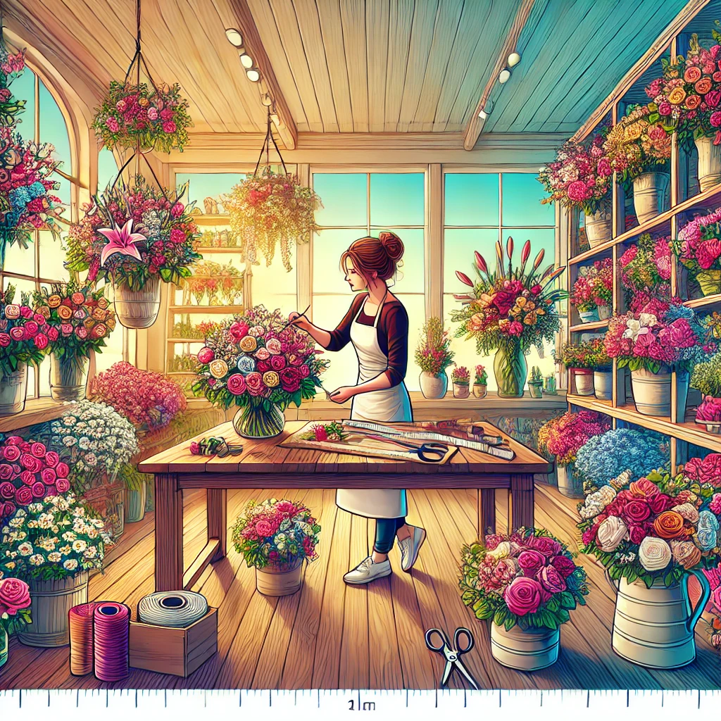 플로리스트가 되는 방법: 꽃과 함께하는 아름다운 직업의 세계를 표현하는 그림