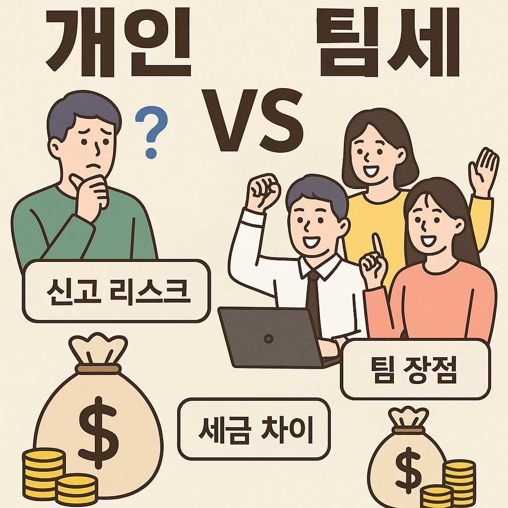 개인절세 vs 팀절세 차이 이미지