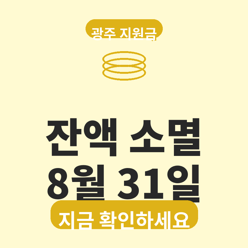 2026 광주 고유가 피해지원금 잔액 소멸 안내 사용기한 놓치면 전액 환수 썸네일