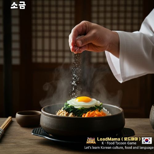 비빔밥에 소금