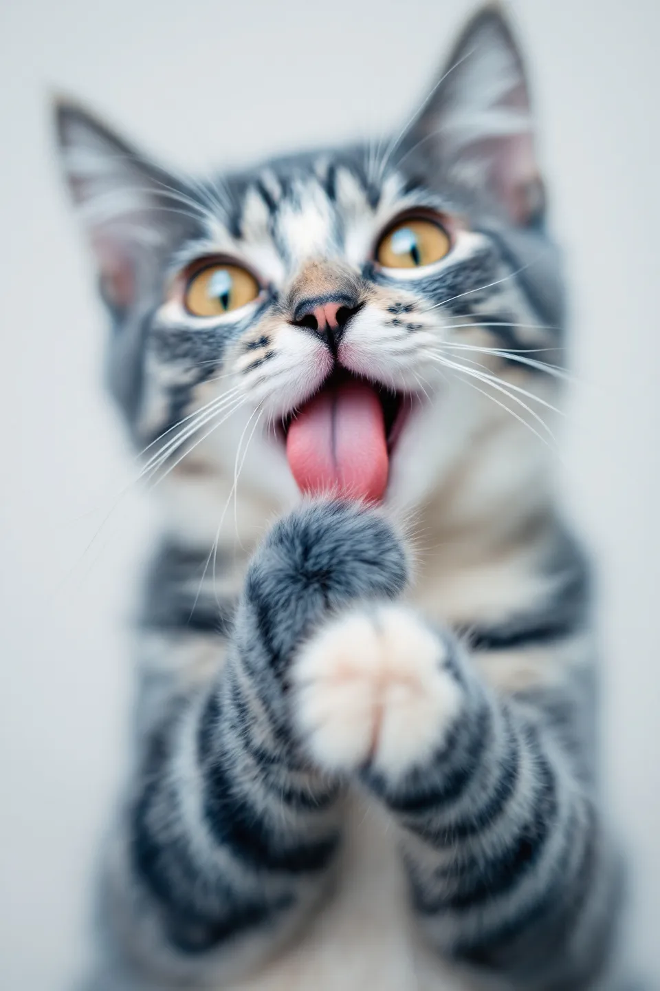 🐾 고양이가 손을 핥는 이유