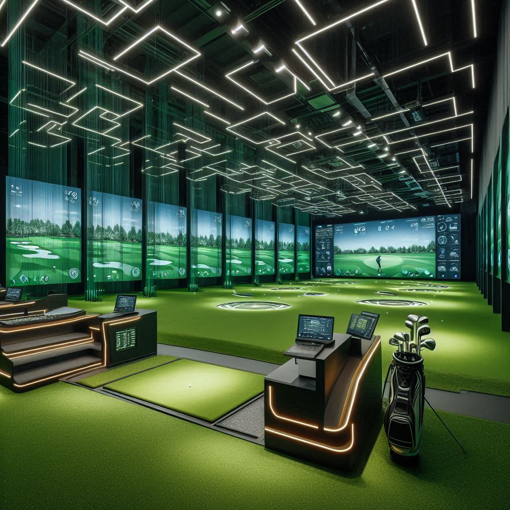 실내골프연습장 배경