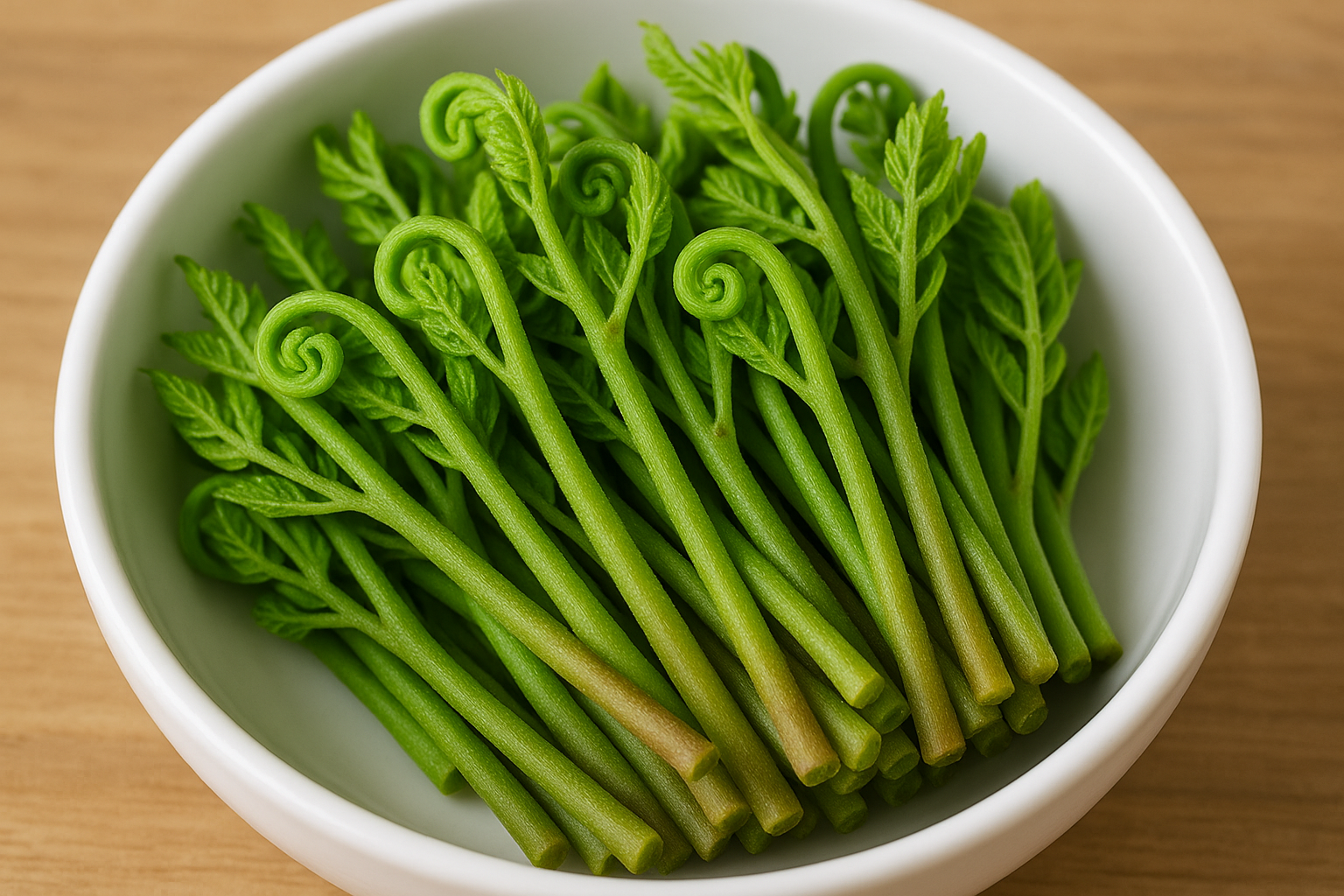 하얀 그릇에 담긴 생다래순