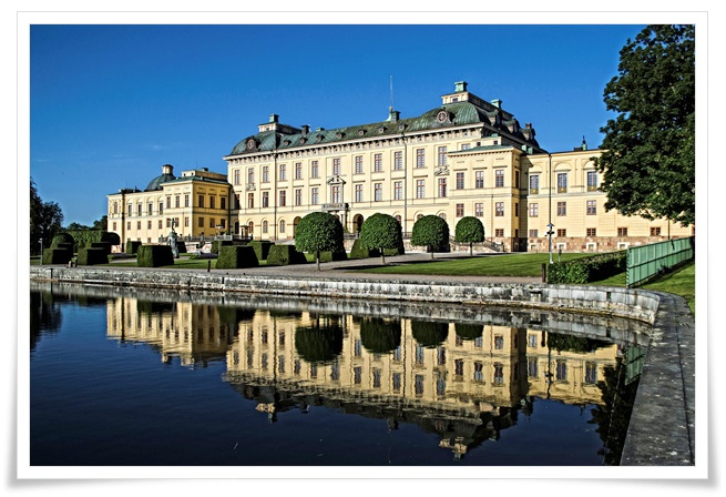 잔잔한 작은 호수에 비친 우아한 모습이 담긴 여름날의 전경 사진