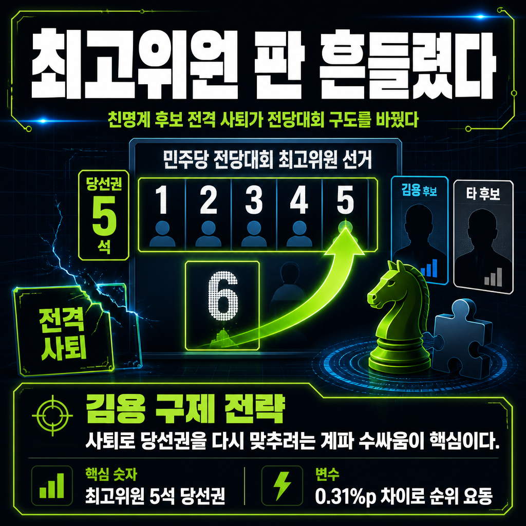 최고위원 판 흔들렸다