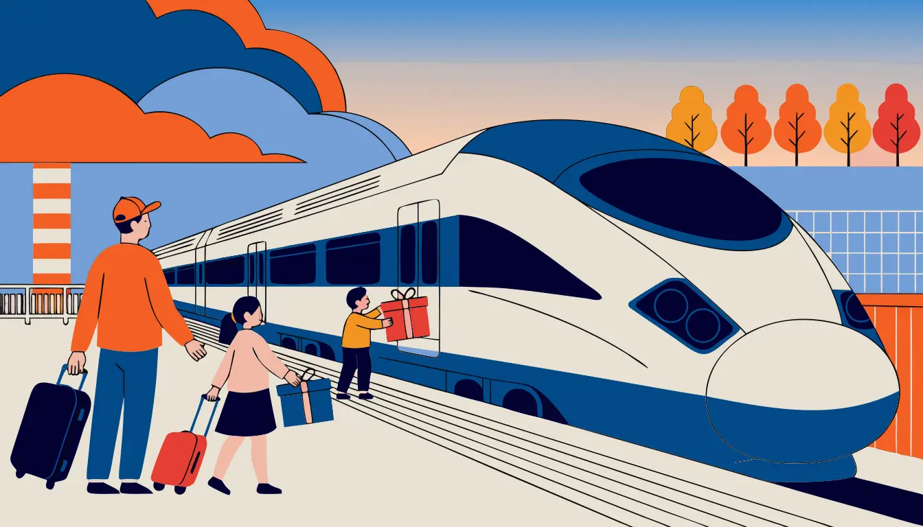 추석 KTX SRT 통합회원 전환 안내 일러스트