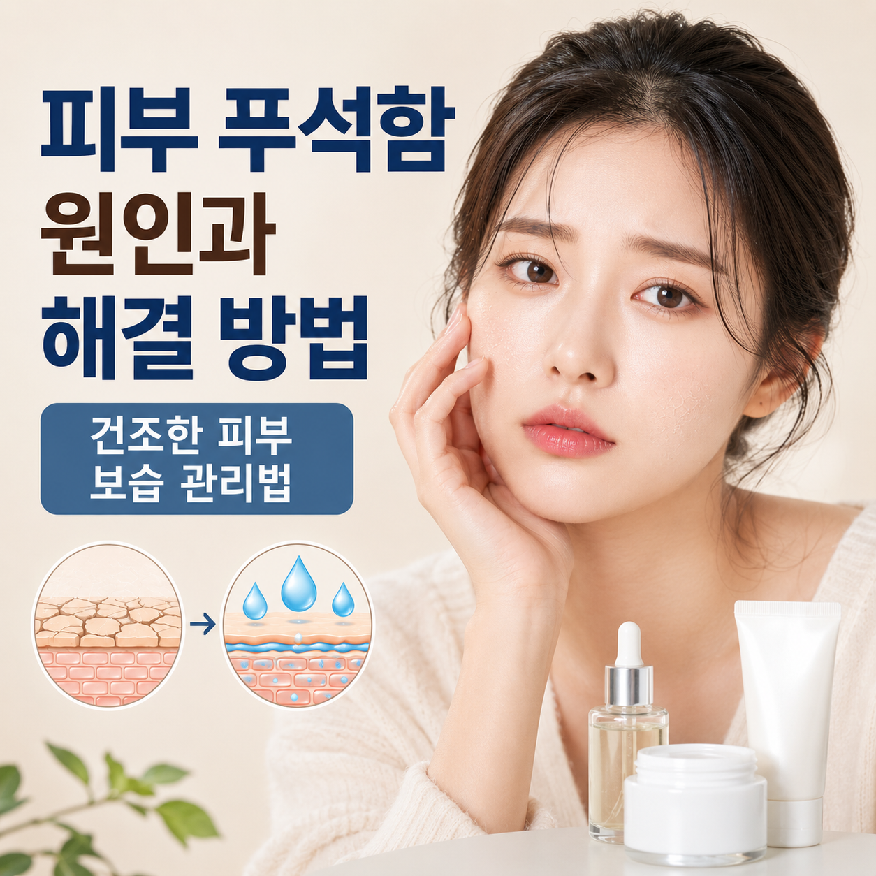 피부 푸석함 원인과 해결 방법