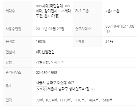 단지정보
