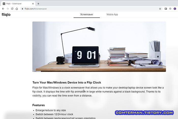 Fliqlo Flip Clock 홈페이지