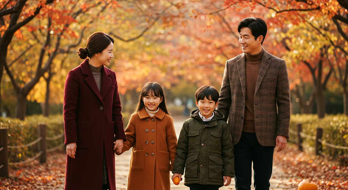 단풍은 붉게 물들까?궁금증 해결하러 온 가족 이미지