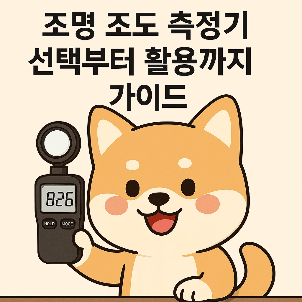 조명 조도 측정기 선택부터 활용까지 가이드